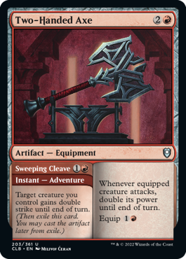 Two-Handed Axe // Sweeping Cleave [Commander Legends: Battle for Baldur's Gate] | Card Merchant Takapuna