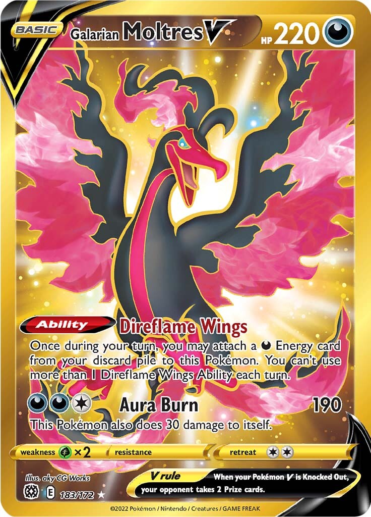 Galarian Moltres V (183/172) [Sword & Shield: Brilliant Stars] | Card Merchant Takapuna