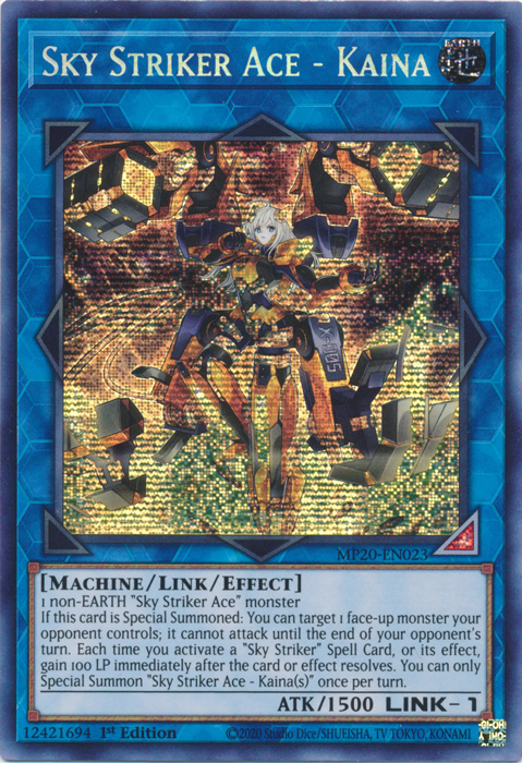 Sky Striker Ace - Kaina [MP20-EN023] Prismatic Secret Rare | Card Merchant Takapuna