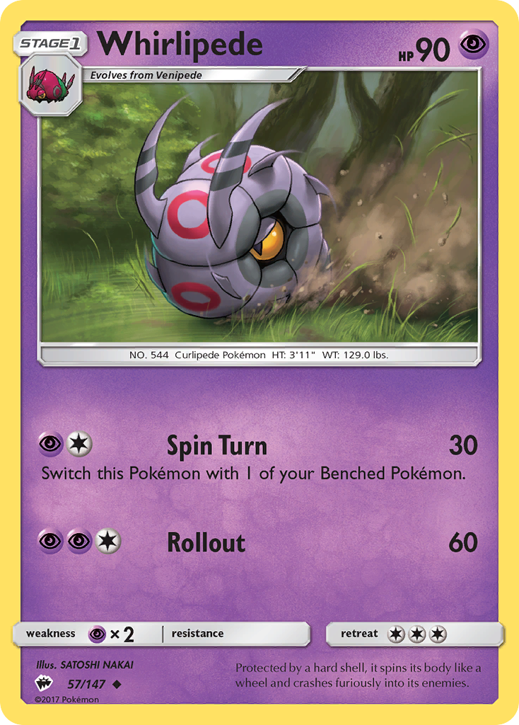 Whirlipede (57/147) [Sun & Moon: Burning Shadows] | Card Merchant Takapuna
