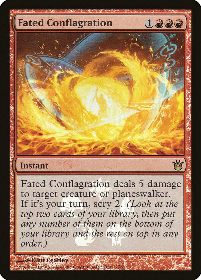 Fated Conflagration (Buy-A-Box) [Born of the Gods Promos] | Card Merchant Takapuna