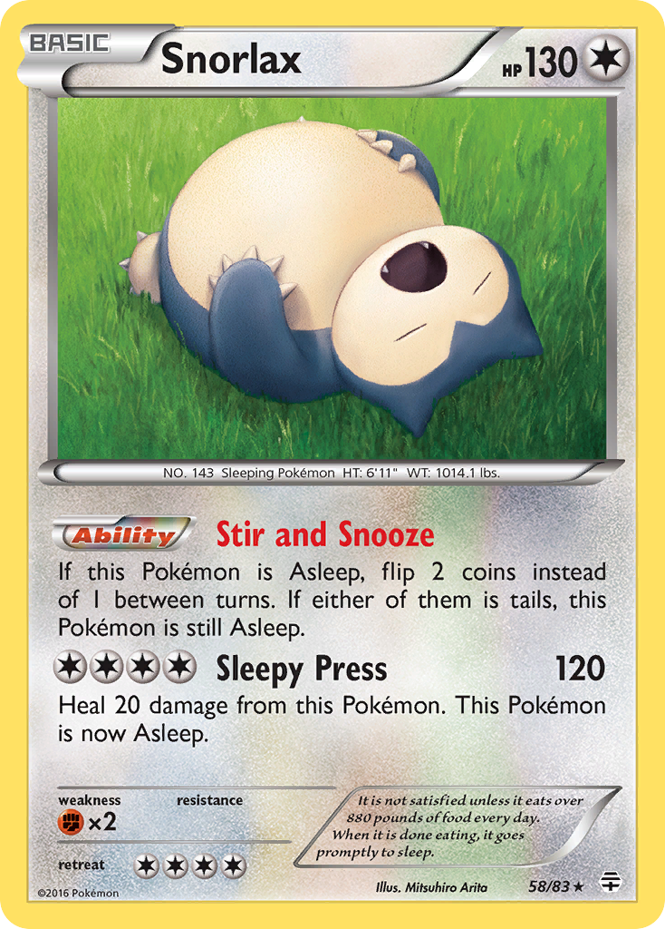 Snorlax (58/83) [XY: Generations] | Card Merchant Takapuna