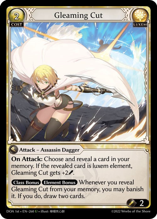 Gleaming Cut (260) [Dawn of Ashes: 1st Edition] | Card Merchant Takapuna