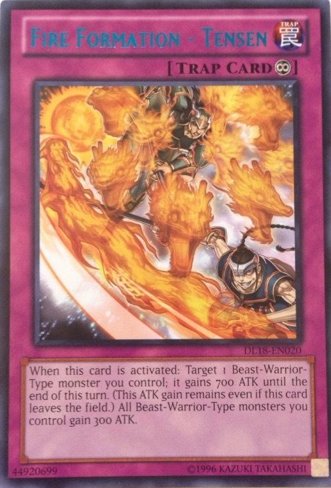 Fire Formation - Tensen (Blue) [DL18-EN020] Rare | Card Merchant Takapuna