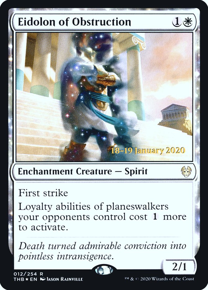 Eidolon of Obstruction [Theros Beyond Death Prerelease Promos] | Card Merchant Takapuna