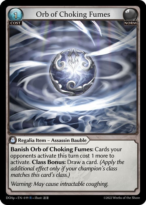 Orb of Choking Fumes (019) [Dawn of Ashes: Prelude] | Card Merchant Takapuna