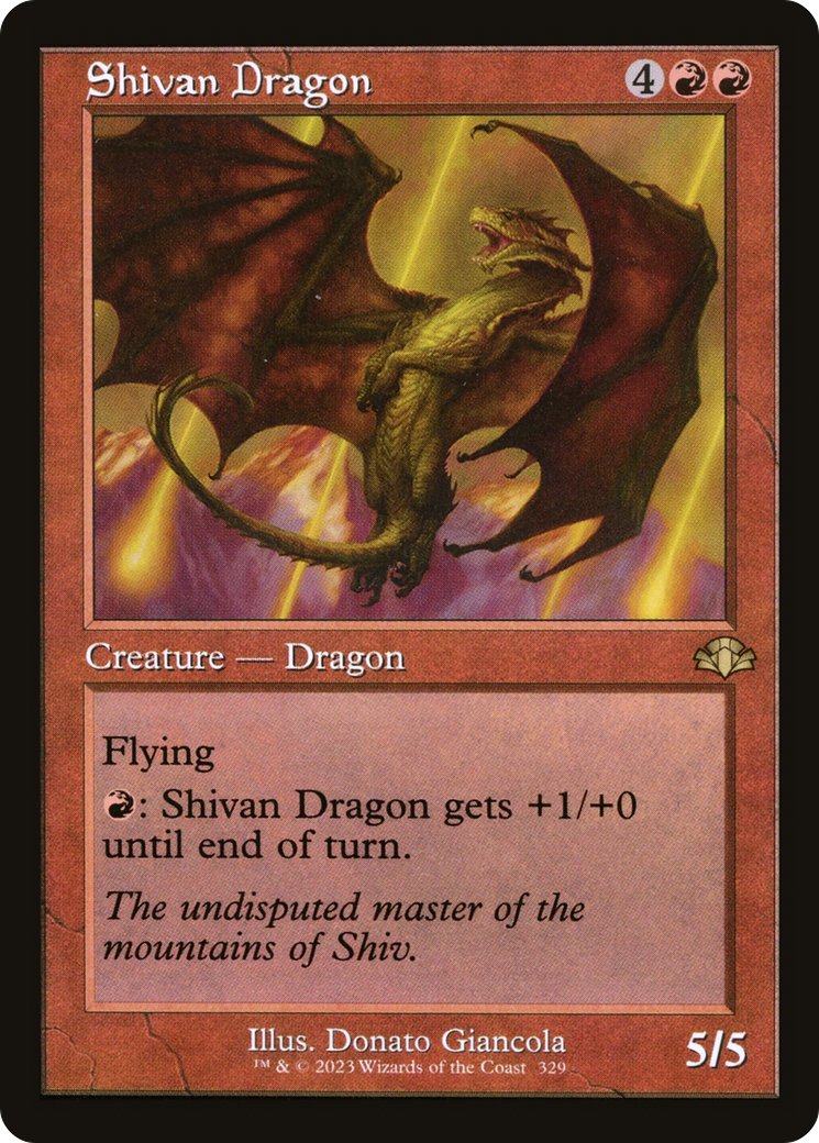 Shivan Dragon (Retro) [Dominaria Remastered] | Card Merchant Takapuna