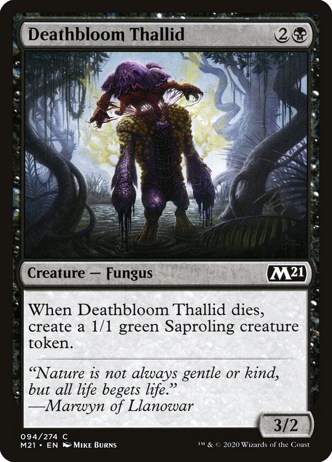 Deathbloom Thallid [Core Set 2021] | Card Merchant Takapuna