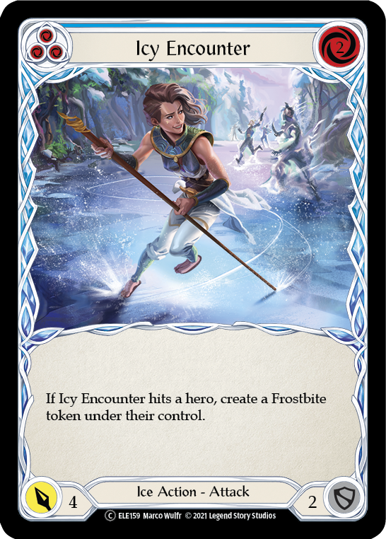Icy Encounter (Blue) [U-ELE159] (Tales of Aria Unlimited)  Unlimited Rainbow Foil | Card Merchant Takapuna