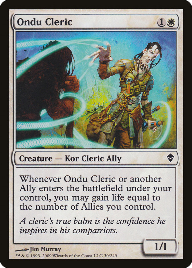 Ondu Cleric [Zendikar] | Card Merchant Takapuna