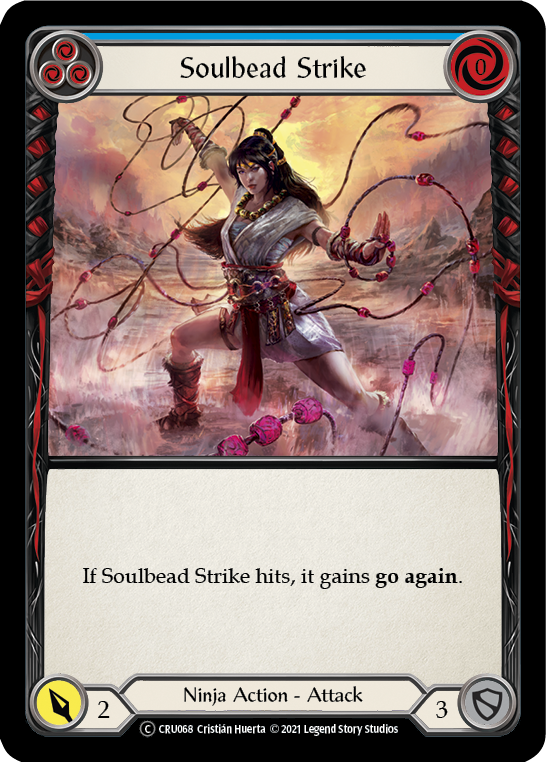 Soulbead Strike (Blue) [U-CRU068] (Crucible of War Unlimited)  Unlimited Rainbow Foil | Card Merchant Takapuna
