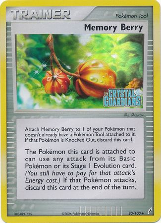 Memory Berry (80/100) (Stamped) [EX: Crystal Guardians] | Card Merchant Takapuna