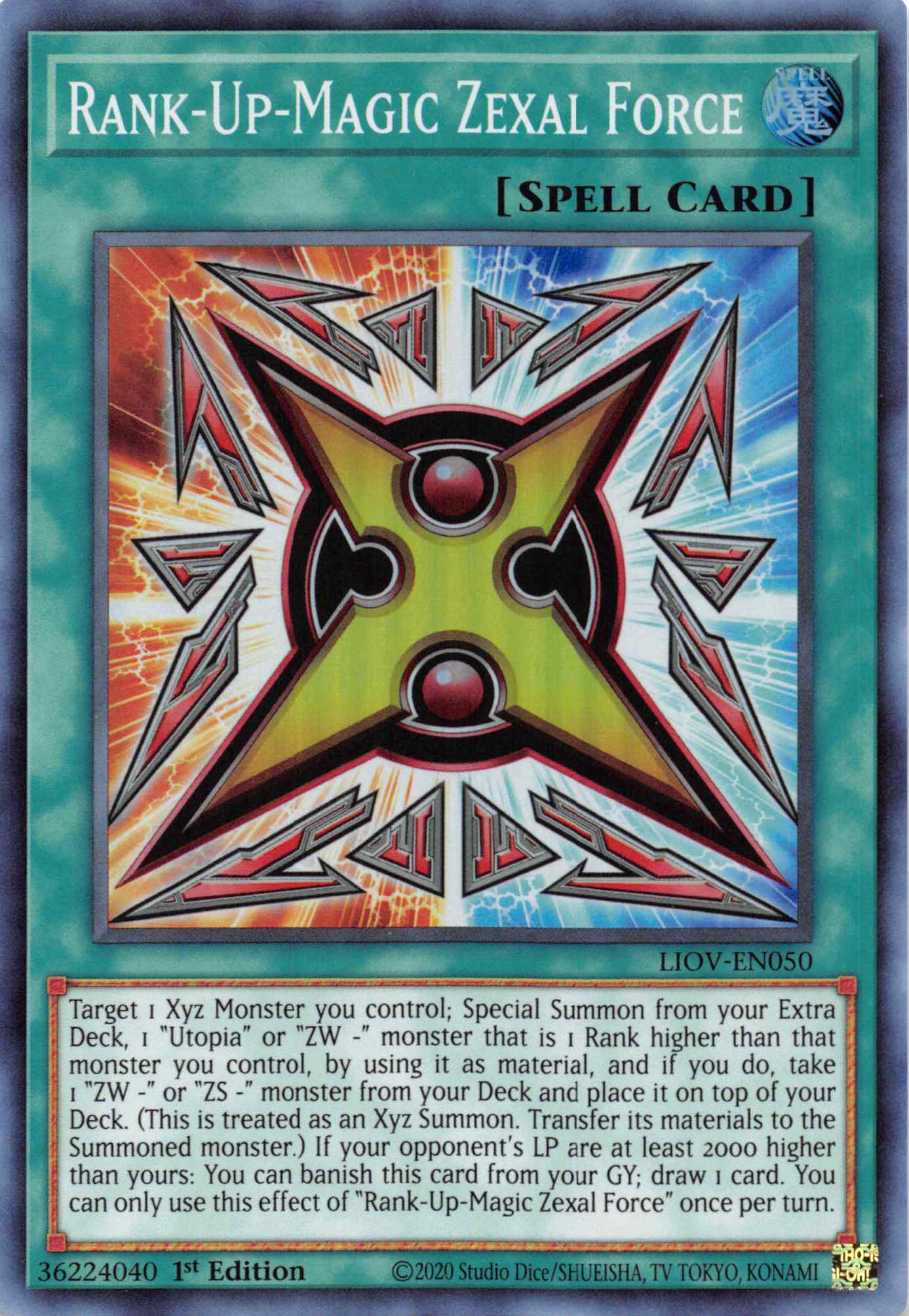 Rank-Up-Magic Zexal Force [LIOV-EN050] Super Rare | Card Merchant Takapuna