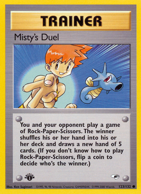 Misty's Duel (123/132) [Gym Heroes 1st Edition] | Card Merchant Takapuna