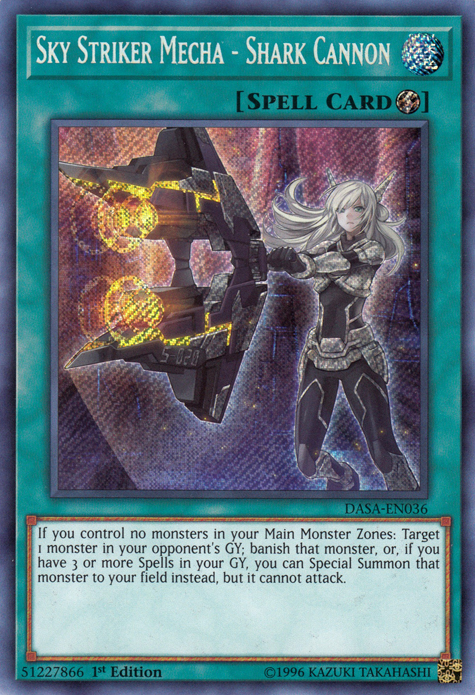 Sky Striker Mecha - Shark Cannon [DASA-EN036] Secret Rare | Card Merchant Takapuna