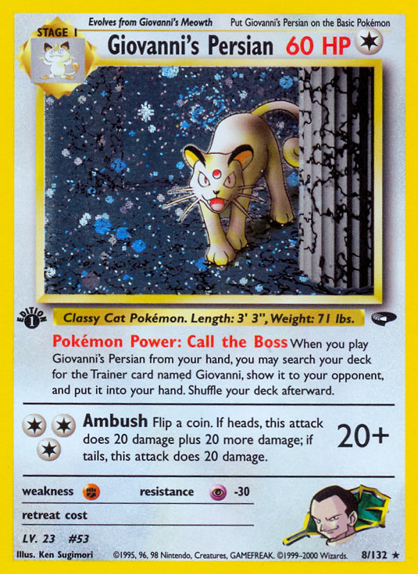 Giovanni's Persian (8/132) [Gym Challenge 1st Edition] | Card Merchant Takapuna