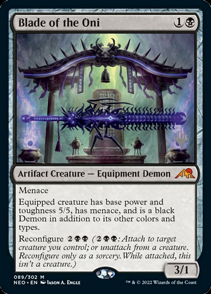 Blade of the Oni (Promo Pack) [Kamigawa: Neon Dynasty Promos] | Card Merchant Takapuna