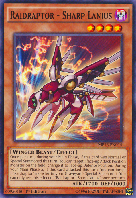 Raidraptor - Sharp Lanius [MP16-EN014] Common | Card Merchant Takapuna