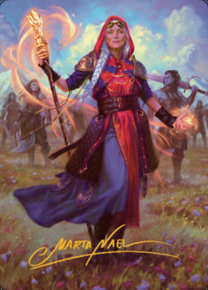 Jaya, Fiery Negotiator Art Card 1 (Gold-Stamped Signature) [Dominaria United Art Series] | Card Merchant Takapuna