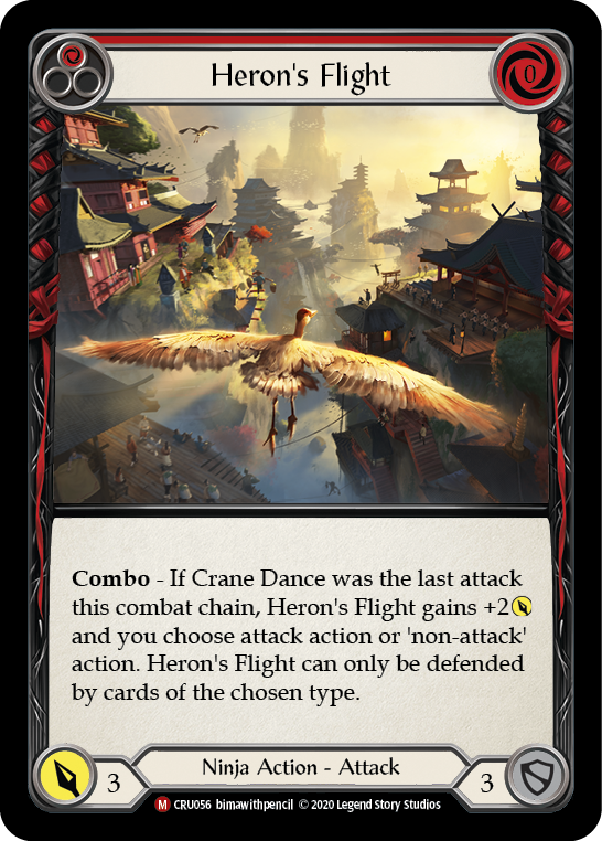 Heron's Flight [CRU056] (Crucible of War)  1st Edition Rainbow Foil | Card Merchant Takapuna