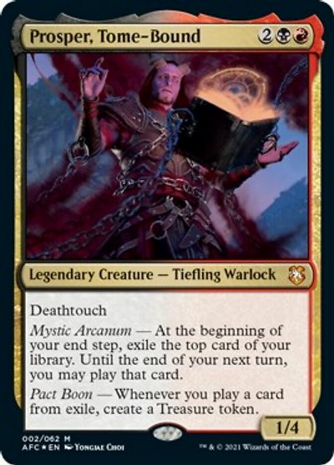 Prosper, Tome-Bound (Display Commander) [Dungeons & Dragons: Adventures in the Forgotten Realms Commander] | Card Merchant Takapuna