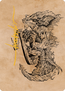 Miirym, Sentinel Wyrm Art Card (Gold-Stamped Signature) [Commander Legends: Battle for Baldur's Gate Art Series] | Card Merchant Takapuna