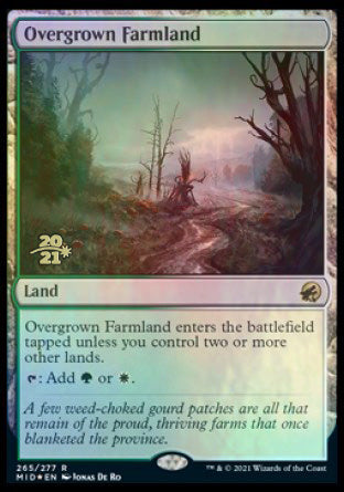 Overgrown Farmland [Innistrad: Midnight Hunt Prerelease Promos] | Card Merchant Takapuna