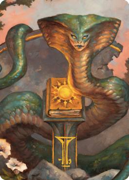 Guardian Naga Art Card (Gold-Stamped Signature) [Commander Legends: Battle for Baldur's Gate Art Series] | Card Merchant Takapuna