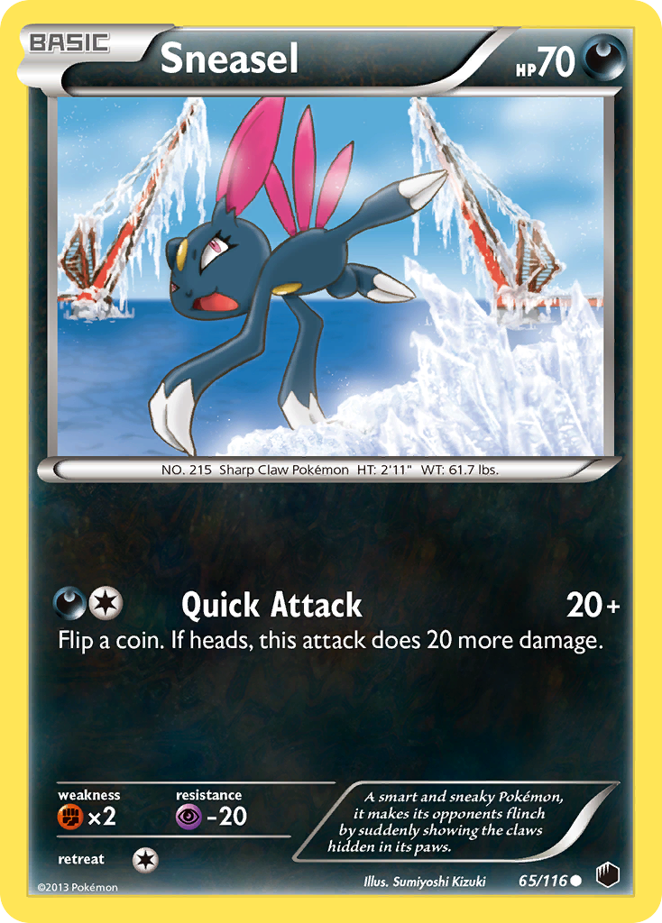 Sneasel (65/116) [Black & White: Plasma Freeze] | Card Merchant Takapuna