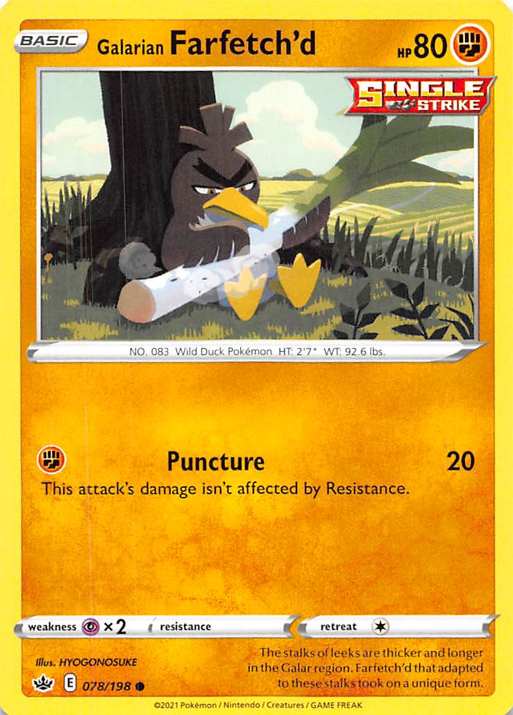 Galarian Farfetch'd (078/198) [Sword & Shield: Chilling Reign] | Card Merchant Takapuna