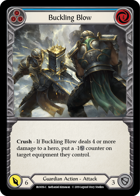 Buckling Blow (Blue) [BVO016-C] (Bravo Hero Deck)  1st Edition Normal | Card Merchant Takapuna