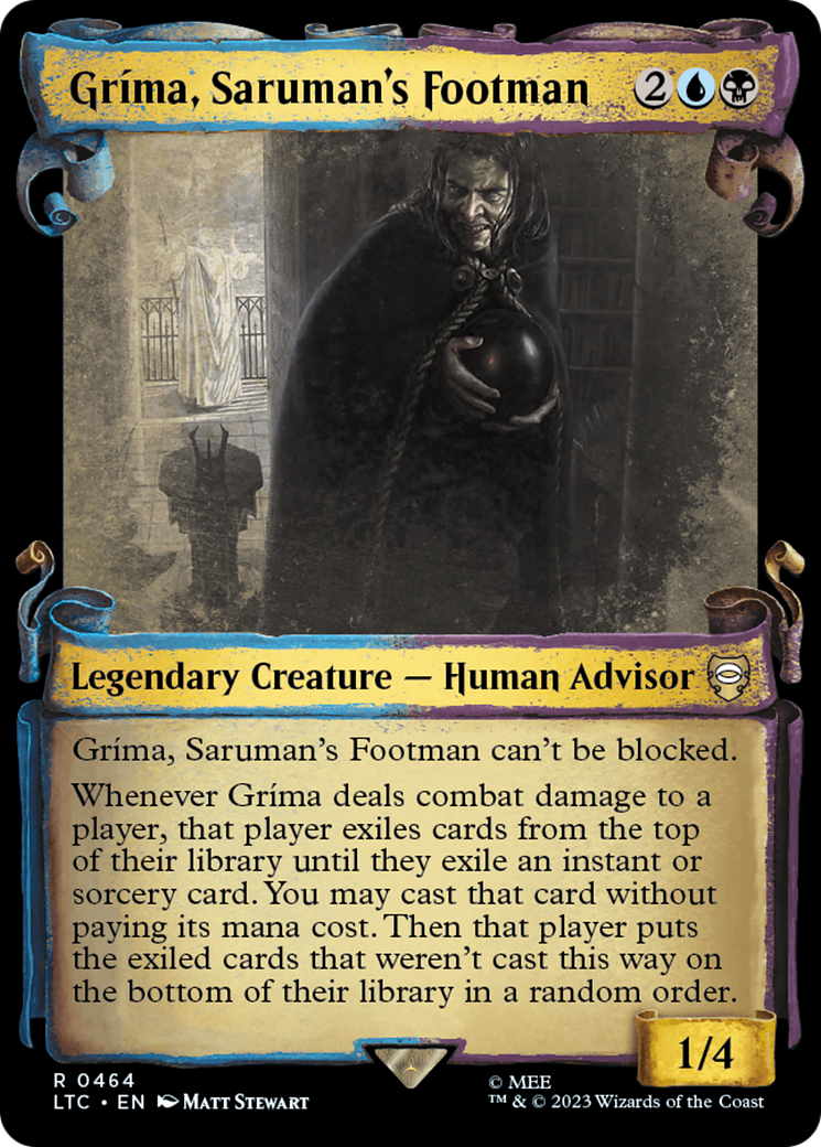 Grima, Saruman's Footman [The Lord of the Rings: Tales of Middle-Earth Commander Showcase Scrolls] | Card Merchant Takapuna
