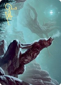 Sarulf's Packmate Art Card (Gold-Stamped Signature) [Kaldheim Art Series] | Card Merchant Takapuna