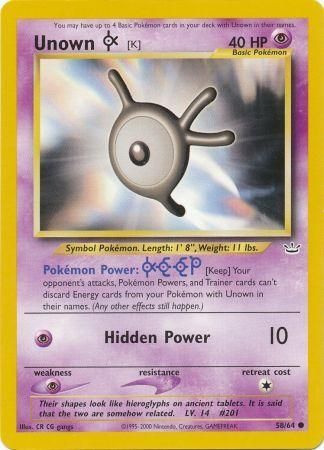 Unown [K] (58/64) [Neo Revelation Unlimited] | Card Merchant Takapuna