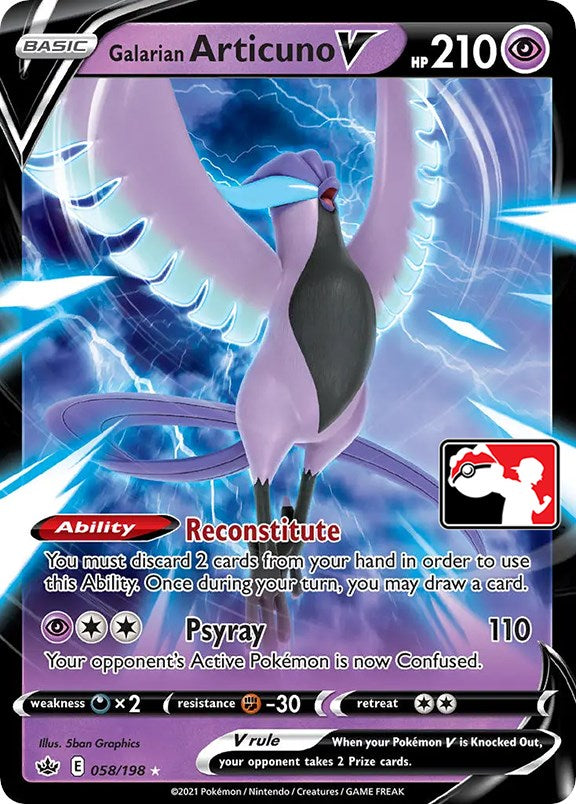 Galarian Articuno V (058/198) [Prize Pack Series One] | Card Merchant Takapuna