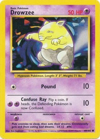Drowzee (49/102) [Base Set Unlimited] | Card Merchant Takapuna