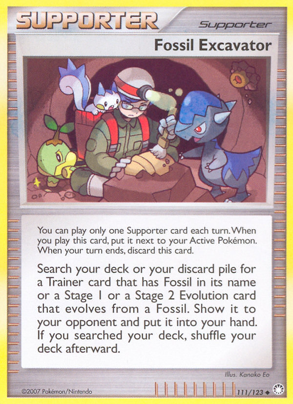 Fossil Excavator (111/123) [Diamond & Pearl: Mysterious Treasures] | Card Merchant Takapuna