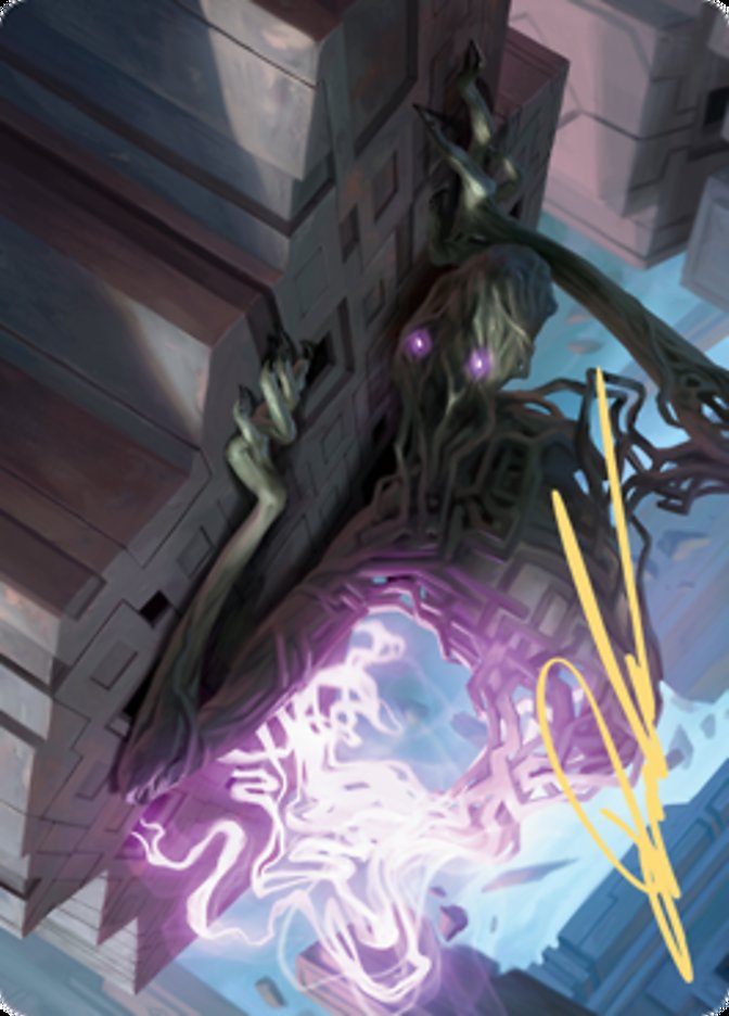 Skyclave Shade Art Card (Gold-Stamped Signature) [Zendikar Rising Art Series] | Card Merchant Takapuna