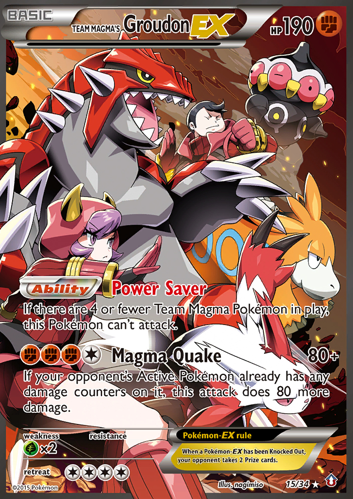 Team Magma's Groudon ex (15/34) [XY: Double Crisis] | Card Merchant Takapuna