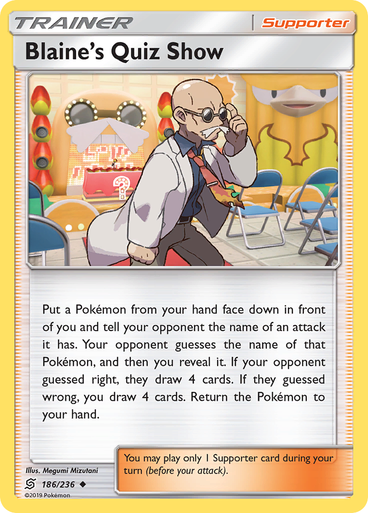 Blaine's Quiz Show (186/236) [Sun & Moon: Unified Minds] | Card Merchant Takapuna