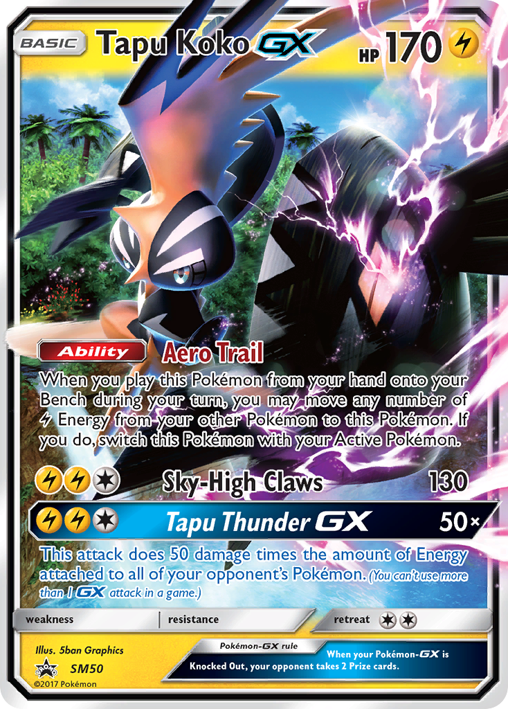 Tapu Koko GX (SM50) [Sun & Moon: Black Star Promos] | Card Merchant Takapuna