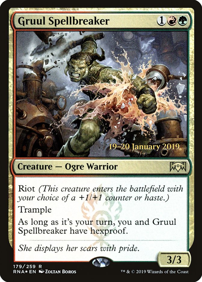 Gruul Spellbreaker [Ravnica Allegiance Prerelease Promos] | Card Merchant Takapuna