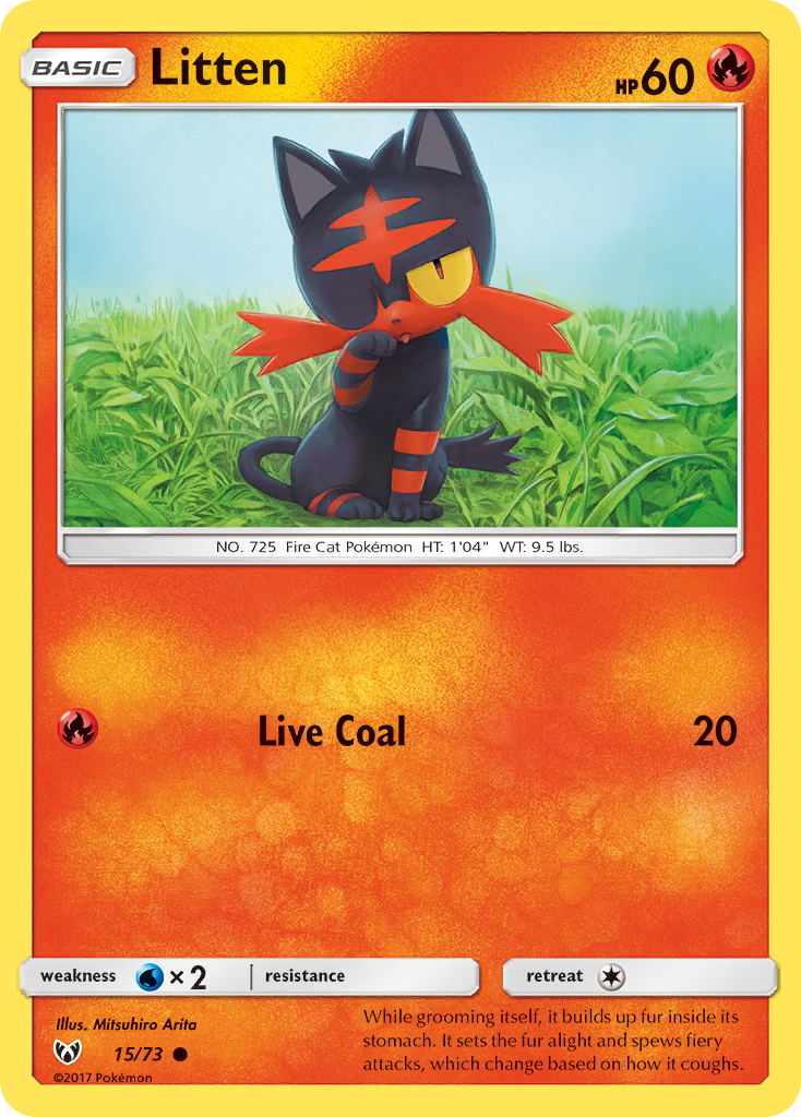 Litten (15/73) [Sun & Moon: Shining Legends] | Card Merchant Takapuna