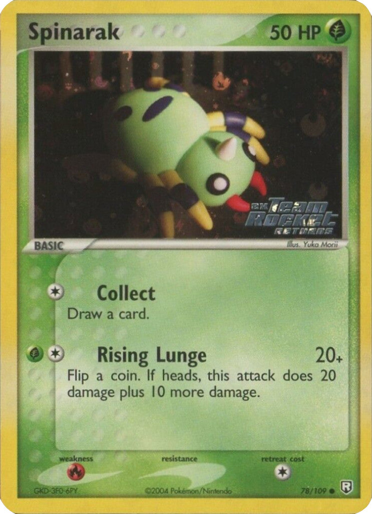 Spinarak (78/109) (Stamped) [EX: Team Rocket Returns] | Card Merchant Takapuna
