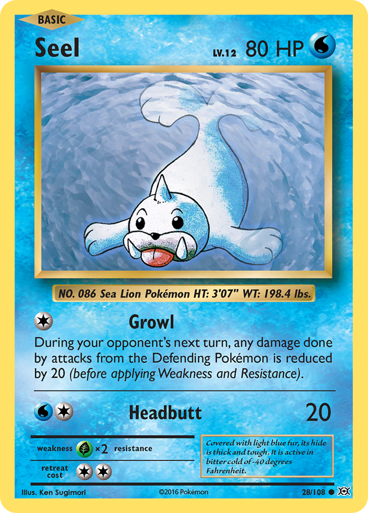Seel (28/108) [XY: Evolutions] | Card Merchant Takapuna