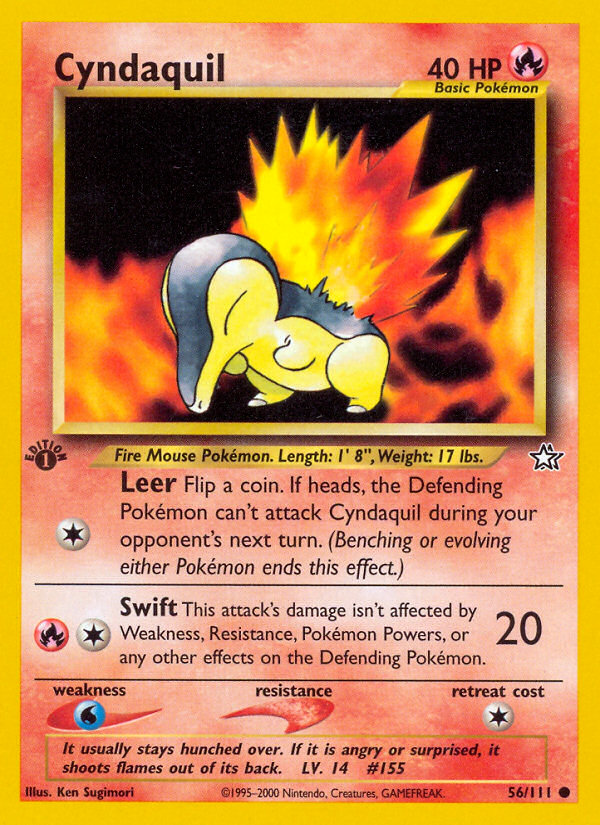 Cyndaquil (56/111) [Neo Genesis 1st Edition] | Card Merchant Takapuna