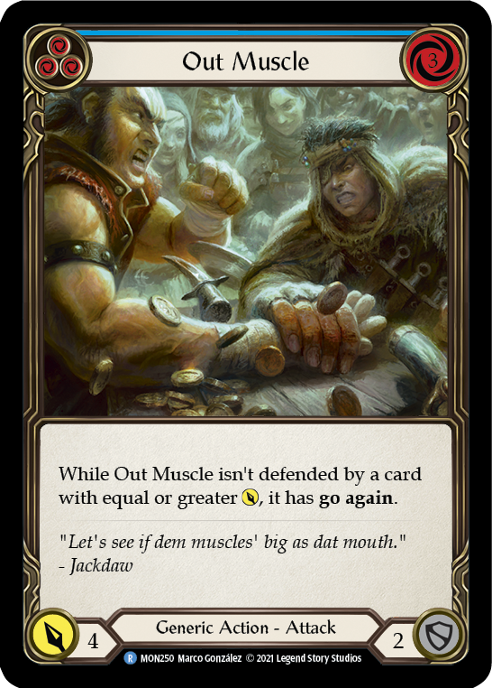 Out Muscle (Blue) [MON250] (Monarch)  1st Edition Normal | Card Merchant Takapuna
