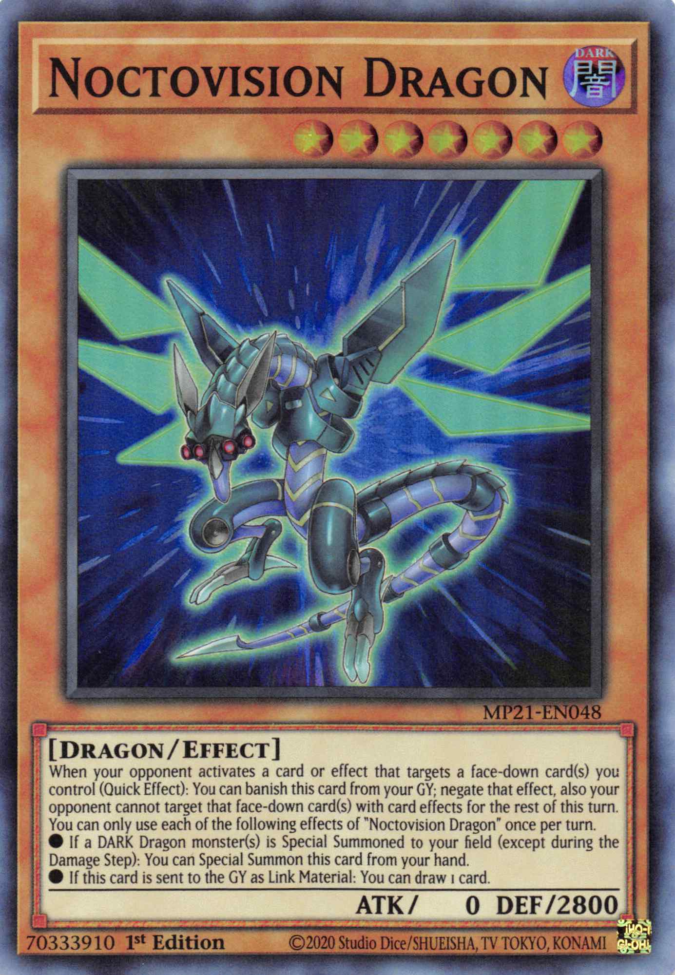 Noctovision Dragon [MP21-EN048] Super Rare | Card Merchant Takapuna