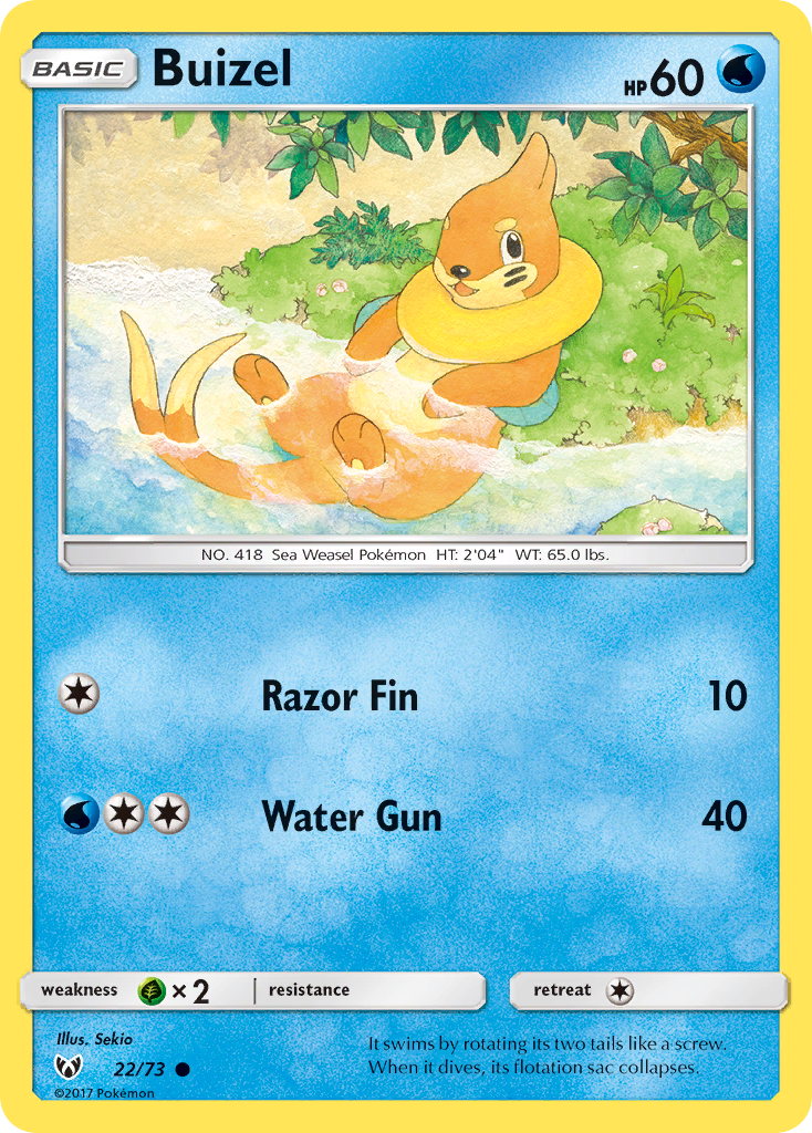 Buizel (22/73) [Sun & Moon: Shining Legends] | Card Merchant Takapuna