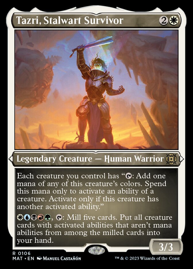 Tazri, Stalwart Survivor (Foil Etched) [March of the Machine: The Aftermath] | Card Merchant Takapuna